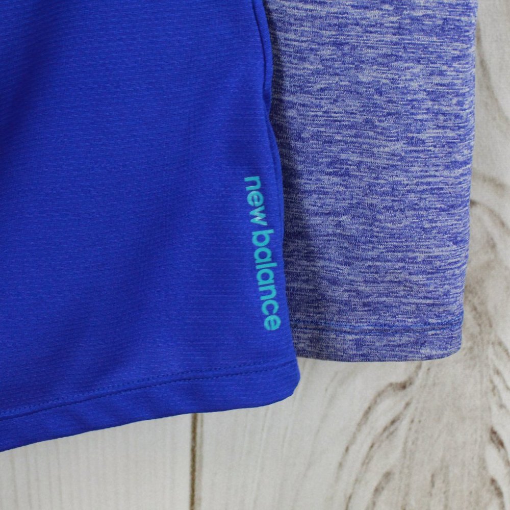 New Balance NBDry Blue Long Sleeve Crewneck Lightweight Activewear Shirt Size S - Picture 4 of 10